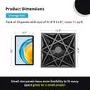 33 Pack 3D Wall Panels for Interior Wall Decor, Paneles Decorativos para Pared, Black Accent Wall Peel and Stick, 12''x12'' PVC Wall Panels for Gaming Room, Bedroom, Living Room, TV Background