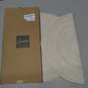 Round Placemats Set of 4 Heat Resistant Braided Place Mats 11.8 inch for Kitchen Table Beige