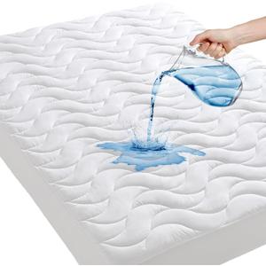 GRT Full Mattress Protector, 100% Waterproof Mattress Protector Full with Dual-Layers Protection, Noiseless Quilted Fitted Mattress Pad Cover with 8"-26" Deep Pocket