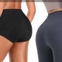 Seamless High Waisted Underwear Panties for Women No Show Ladies Panty Full Coverage Tagless Briefs 6 Pack (Black, M)