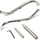 S Shaped Stainless Steel Tool Rest Set with 1" and 5/8" Stems for Woodturning Lathe Bowl Turning