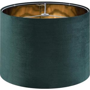 Green Velvet Lampshades Set of 1 Large Drum Lamp Shade 16" Top x 16" Bottom x 12" High (Spider) Modern Lamp Shade - Ideal for Table & Floor Lamps - Lampshades Replacement - By GO&SO