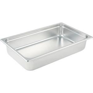 Winco Anti-Jamming Steam Pan, Full-Size x 4-Inch,Stainless Steel,Medium, 4" Deep