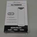 Metal Weekly Pill Organizer, Serfeymi Aluminum Daily Pill Box(Spare Gasket Provided),7 Day Pill Case Travel Medicine Organizer,Pill Containers with Individual Lid for Vitamins,Pills, Supplement-Black (With Lid 6.5in*2in*1.3in)