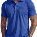 MAGCOMSEN Mens Polo Shirts Short Sleeve Cotton Pique Golf Shirts with Pocket Casual Performance Moisture Wicking Polos (XXL)