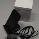 Samsung Wireless Charger Fast Charging Stand Desk Phone Charger Stand Android Charging Station for Samsung Galaxy S24 Ultra S24+ S24 S23 FE S22 S21 S20 S10 S9 S8,iPhone 15 Pro Max Plus 14 with Adapter (Black)