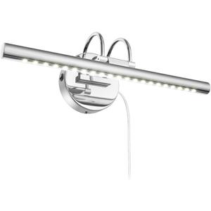 LED Bathroom Vanity Light Fixtures with on/Off Switch Chrome Stainless Steel Make-Up Wall Light Mirror Light Picture Front Lamp 5050smd 5W,Plug in Cord