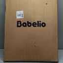 Babelio 34" Extra Tall Baby/Dog Gate with No Threshold Design Walk Thru Door, 26-43" Auto Close Safety Gate for Babies, Elders and Pets, Fits Doorways, Stairs, and Entryways, Black
