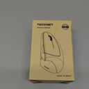 TECKNET Ergonomic Mouse, 4800 DPI Silent Mouse 5 Adjustable DPI, Wireless Mouse 2.4G Vertical Mouse 6 Buttons Computer Mouse Wide Compatibility, White