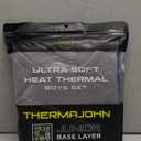 Thermajohn Long Johns Thermal Underwear for Men Fleece Lined Base Layer Set for Cold Weather (Medium, Black)