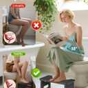 Yose Toilet Stool Foldable, 7 Inch Poop Stool for Bathroom, Toilet Stool Squat Adult, Thickened Bamboo Potty Stool with 400lb Support & Non-Slip Pads, for Better Bowel Health