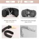 Velvet Overnight Curls Heatless Hair Curler No Heat Satin Heatless Curling Rods Foam Sponge Hair Rollers for Short Long Hair to Sleep in Care Styling Tools - Black