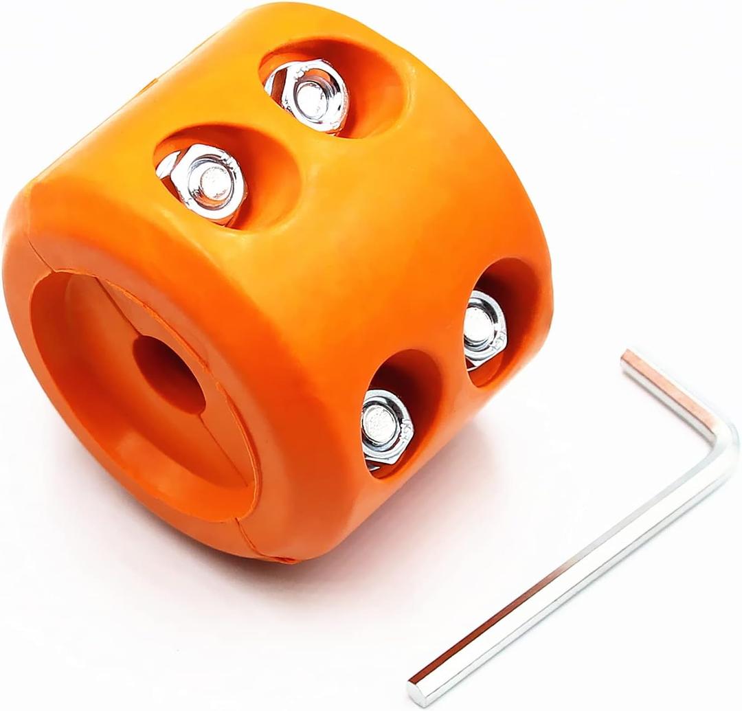 Winch Stopper Winch Cable Hook Rubber Stopper with Allen Wrench for ATV UTV Synthetic Winch Rope (Orange 1Pcs)