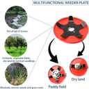 2 x 2PCS Upgraded Weeding Disc, 2025 New Weeding Disk, Multifunctional Trim Season Weeder Plate, Blade Cutter Replacement for Aperture 0.99in, Suitable for Field and Garden Lawn Mowers