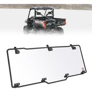 KEMIMOTO Hard Coated Rear Window, Pre-installed Back Windshield Compatible with Polaris Ranger XP 1000/Crew 2017-2026, Polaris Ranger 1000/Crew 2020-2026, Ranger XP 900/Crew 2013-2019