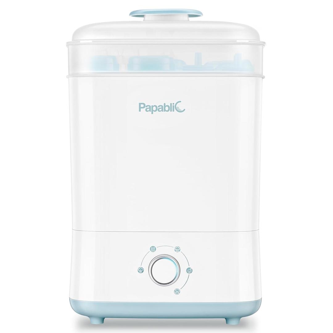 Papablic Baby Bottle Sterilizer and Dryer Pro, Esterilizador De Biberones, Electric Steam Sterilizer for Baby Bottles, Pacifiers, and Pump Parts, Large Capacity 10 Bottles