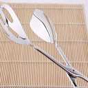 KEBE 2-PACK Serving Tongs for Cooking Buffet Party Catering, Thickening Food Serving Cake Bread Kitchen Salad Tongs, Stainless Steel