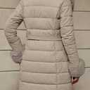 Bellivera Women's Winter Puffer Jacket Cold-Resistant Patchwork Plush Lining Coat with Removable Fur Collar Hooded and Belted (Medium, Beige 13)