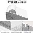 2PCS Wedge Pillow Set for After Surgery, Adjustable Bed Wedge Pillow Headboard with Memory Foam Neck Cushion – for Acid, 2PCS-20''