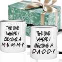Mommy & Daddy Mug Set for New Mom and Dad, Pregnancy Announcement Gifts for New Parents, Promoted To Mummy & Daddy, First Time Mom Dad to Be Gifts 11oz