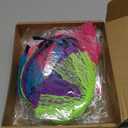 Gejoy 80s Costumes Accessories Women 12 Pairs Fingerless Fishnet Neon Gloves Jelly Bracelets Fancy Neon Headband