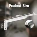 17Inch Shelf Brackets White Heavy Duty, L Brackets for Shelves