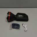 Rechargeable Spotlight Flashlight, High Lumens Handheld Spotlight,LED Searchlight with Shoulder Strap and USB Output for During Hurricane,Emergency, Storms, Outages,Hunting , Hiking, Camping(Black1)