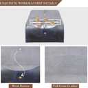 Succor Genuine Leather Utility Pouch - Leather Cash Envelope Wallet & Money Holder, Reusable Budget Organizer & Retro Clutch for Men & Women - 7.5x3.5 inch, Blue