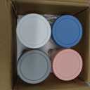 4 Pack Overnight Oats Containers with Lids and Spoons - DRKIO 16 Oz Glass Mason Jars for Overnight Oats Leak Proof Oatmeal Container Great for Cereal Fruit Vegetable Milk Salad Yogurt Meal Prep