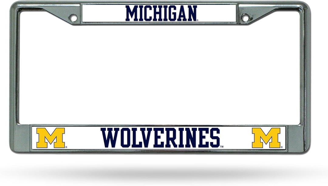 Michigan Wolverines Chrome License Plate Frame