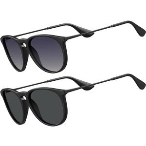 Vintage Round Sunglasses for Women Polarized UV Protection, Trendy Retro Designer Style ST028