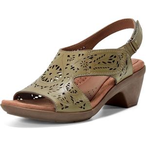 Cobb Hill Corria Women's Sandal (6 Wide, Dark Green Leather)