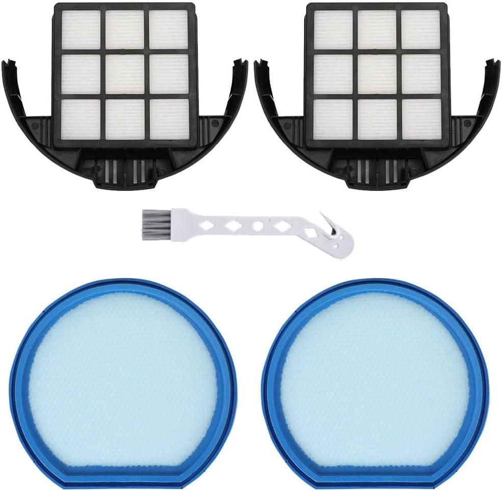 4 Pack Vacuum Filter Set Compatible with Hoover T-Series WindTunnel Bagless Upright Vacuum, Replaces Parts #303173001 & #303172002, 2 Washable Filters+ 2 HEPA Cartridge Filters+ 1 Cleaning Brush
