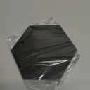 DIY Wall Decals Acrylic Mirror Sticker Set, Hexagon Mirror Wall Stickers for Living Room Bedroom Decor (Black)