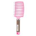 Bsisme Hair Brush, Curved Vented Brush for Faster Blow Drying, Professional Styling Hair Brushes for Women and Men, Paddle Detangling Brush for Wet Dry Curly Thick Straight Hair, Pink