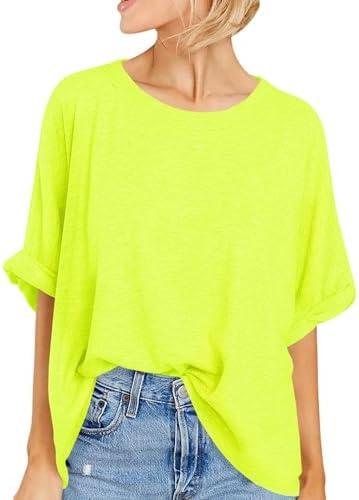 Women Oversized T-Shirt Summer Casual Short Sleeve Loose Tee Tops 2XL