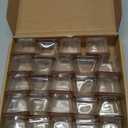 24 Pcs Chair Leg Floor Protectors for Hardwood Floors Square Silicone Covers to Protect Wood Tile Floors Felt Pads Furniture Leg Caps Anti-Scratch Reduce Noise (Fit:1-5/8" to 1-3/4")