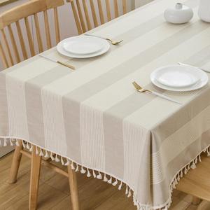 TruDelve Heavy Duty Cotton Table Cloths for 6 Foot Rectangle Tables Fabric Cloth Tablecloths Outdoor Table Cover for Rectangle Tables (86"x55", Gray) (Grey)