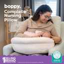 Boppy Complete Nursing Pillow, Breastfeeding & Bottle Feeding Ergonomic 2-in-1 Feeding Pillow with Removable Belt, CloseComfort No-Gap Design, Full-Length Bolster, Washable Cover-Oat Retro Arches