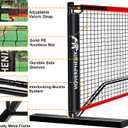 Pickleball Net for Driveway, Portable Pickleball Net System with Regualtion Size 22FT Pickle Ball Net, Outdoor Pickleballs, Carry Bag, Weather Resistant Metal Frame