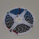 12V LED Strip Light White 6000K 16.4ft LED Light Strip Black PCB SMD 5050 IP65 Waterproof 300 LEDs Tape Rope Lights for Bedroom, Kitchen Decoration