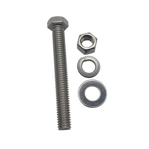 2 x (5 Sets) 3/8"-16 x 3 Stainless Steel Hex Head Screws Bolts, Nuts, Flat & Lock Washers, 18-8 (304) S/S, Fully Threaded by MetalSpacersOnline