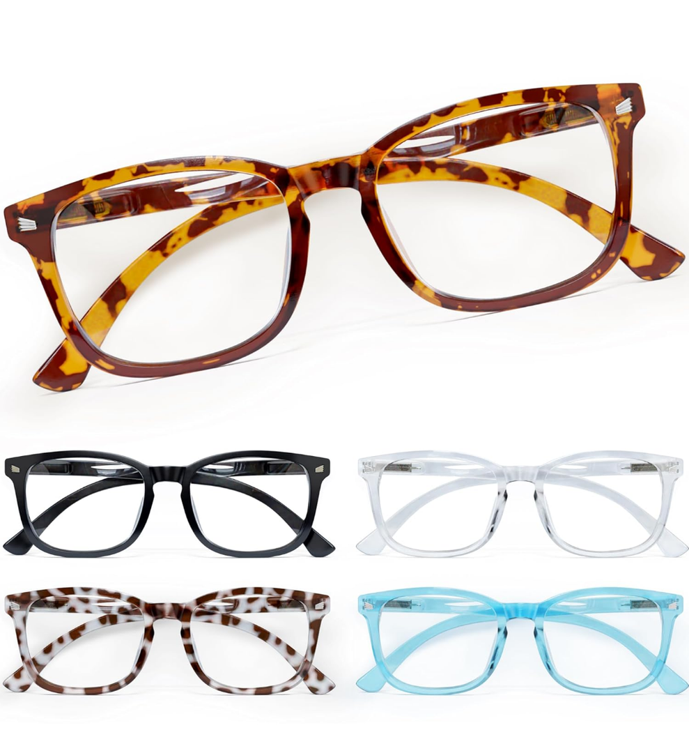 CCVOO Reading Glasses for Women/Men, Eyeglasses, Blue Light Readers for Women/Men, Computer Eye Glasses, Cheaters +5.5