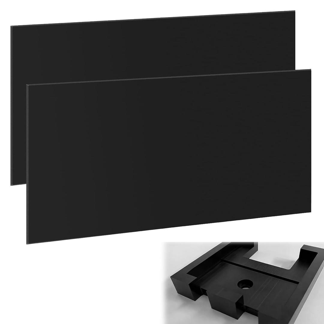 2 Pcs 24" x 48" Black HDPE Plastic Sheet, 1/4" Thick High Density Polyethylene Board, Solid Plastic Block Board for DIY Projects, Home Decor, Handcrafts