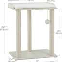 FourFurPets 26.7in Large Cat Tree Tower Condo, Cat Scratch Posts for Indoor Cats, Big Plate, Three 23.6in Full Sisal Scratching Posts, White