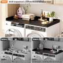 Aheaplus Washer and Dryer Countertop, Laundry Room Organization, Black, 54"D x 27.5"W x 2.4"H