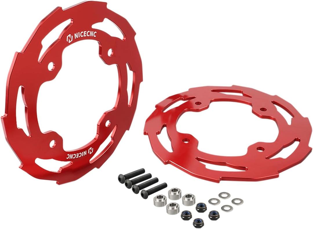 NICECNC Sprocket Guard Chain Cover Protector Compatible with Yamaha YFZ450R 2009 2010 2011 2012 2013-2023, YFZ450R SE 2009-2019 2020 2021 2022 2023, See Fitments Red