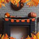 8.2 ft Fall Decor Wooden Beads Garland with Pumpkin Fall Tiered Tray Decorations for Home Pumpkin Wood Beads Hanging Banner Thanksgiving Farmhouse Decor for Halloween Home Fireplace Autumn Hanging