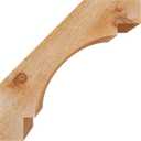 Ekena Millwork BRC04X16X16MRC00RWR 4"W x 16"D x 16"H Merced Rough Sawn Knee Brace, Western Red Cedar