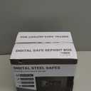 Digital Electronic Money Safe, Steel Security Lock Box with Keypad, Office Hotel Business Jewelry Gun Cash Safe, 0.23 Cubic Feet, 9.06" W x 6.69" D x 6.69" Hblack